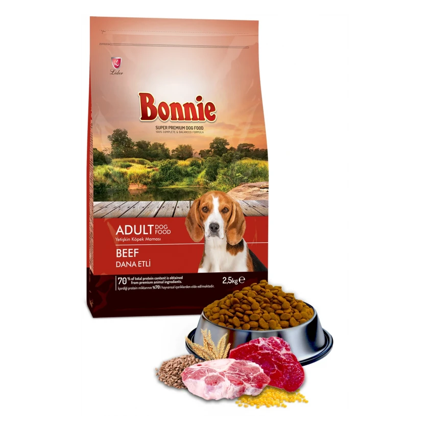 Bonnie Biftekli Yetişkin Köpek Maması 2,5 Kg