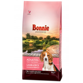 Bonnie Kuzu Etli ve Pirinçli Yetişkin Köpek Maması 15 Kg