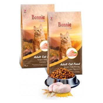 Bonnie Tavuklu Yetişkin Kedi Maması 10 Kg x 2 Adet