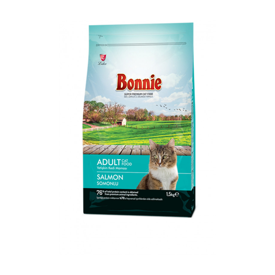 Bonnie Somonlu Kedi Maması 1,5 Kg