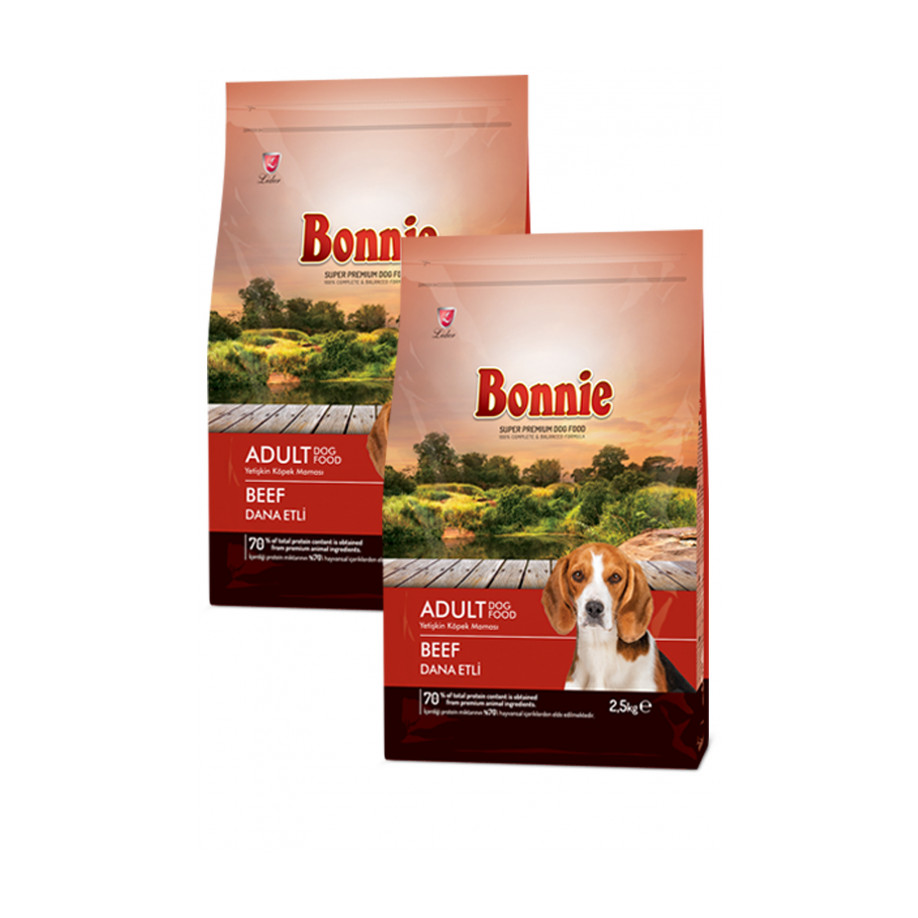 Bonnie Biftekli Yetişkin Köpek Maması 2,5 Kg x 2