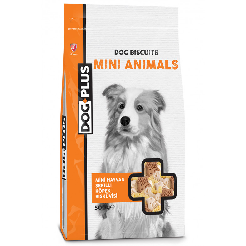 DogPlus Hayvan Şekilli Köpek Ödül Maması Köpek Ödülü Bisküvisi 500 gr