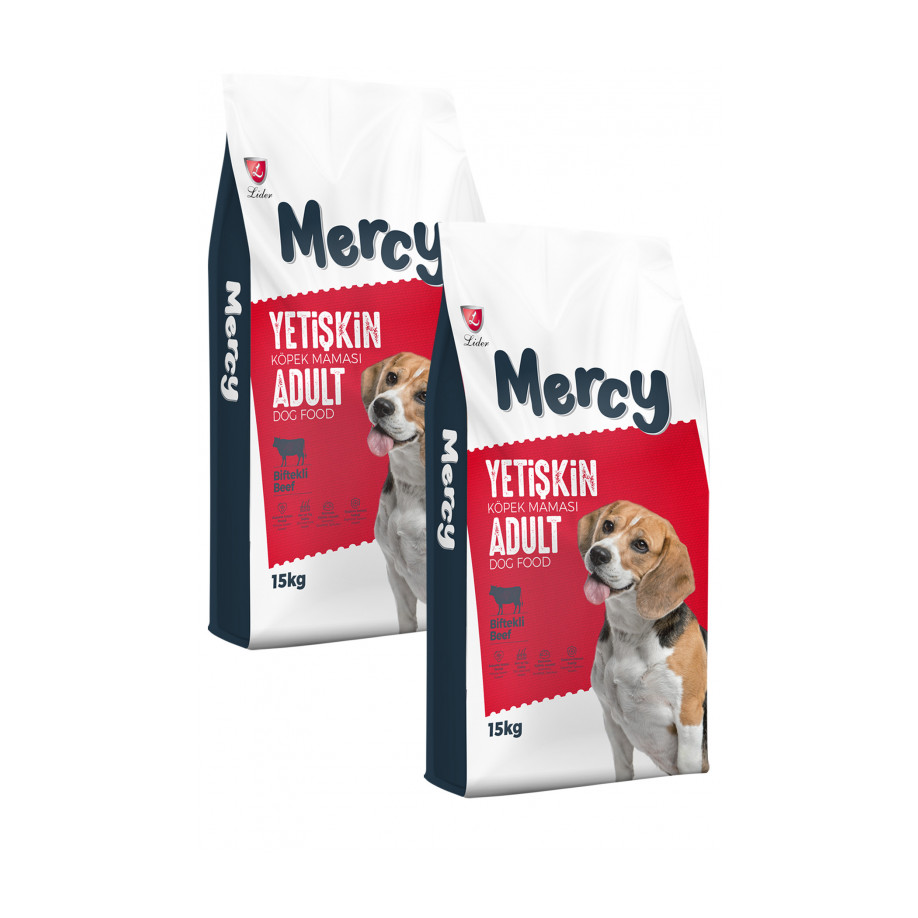 Mercy Biftekli Yetişkin Köpek Maması 15 Kg x 2 Adet